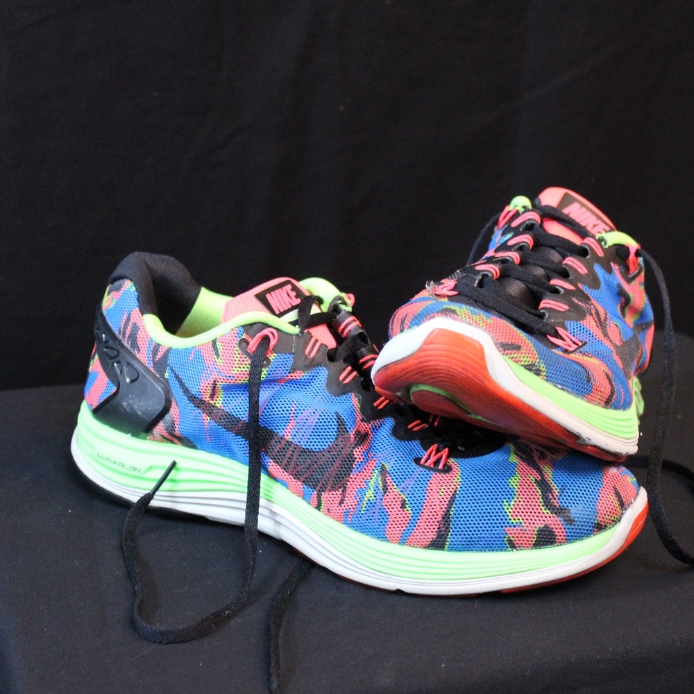 Nike Lunarlon Orange and blue tiger camo